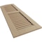 Ekena Millwork Knotty Pine 2 Equal Louver w/Elliptical Top Faux Wood Shutters, 12W x 40H 36 Low Side, PR SHULVL12X40KPPR - alternate 5